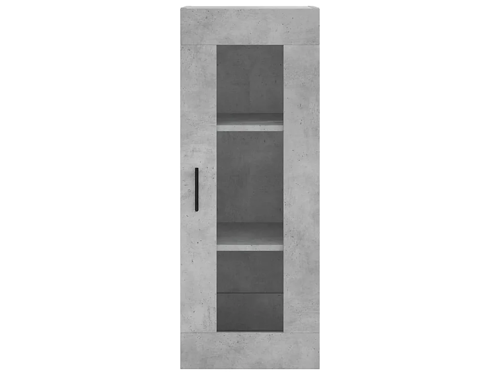 Buffet haut Gris béton 34,5x34x180 cm Bois d'ingénierie