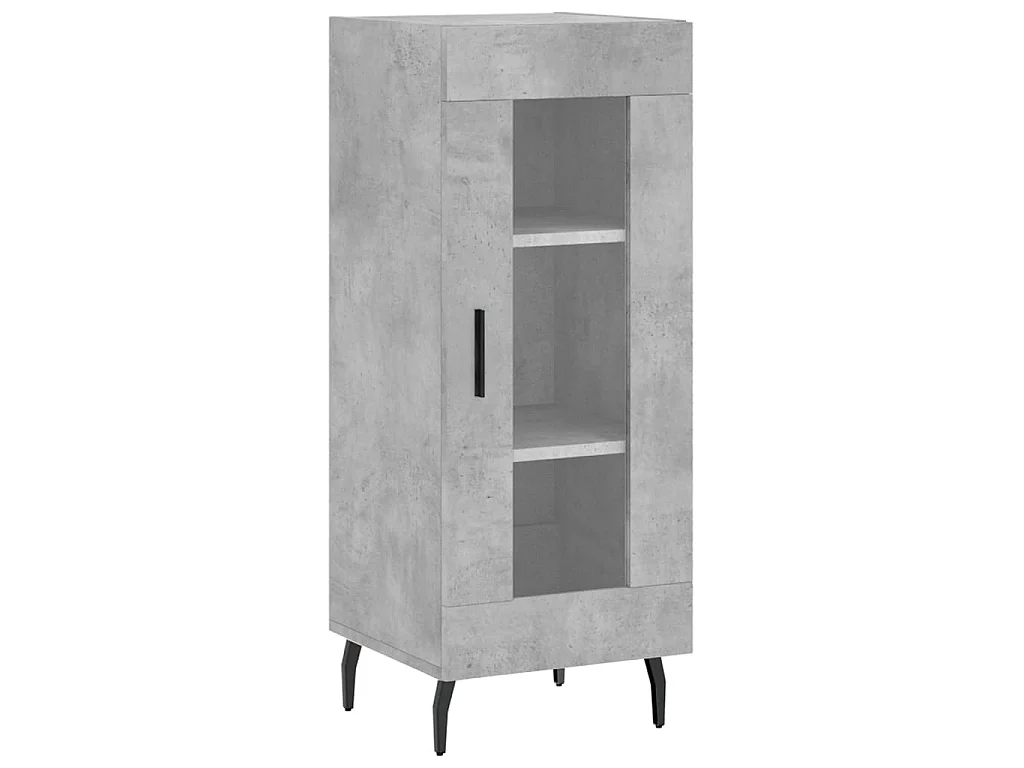Buffet haut Gris béton 34,5x34x180 cm Bois d'ingénierie