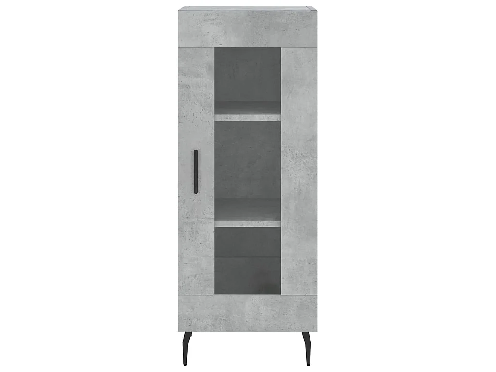 Buffet haut Gris béton 34,5x34x180 cm Bois d'ingénierie