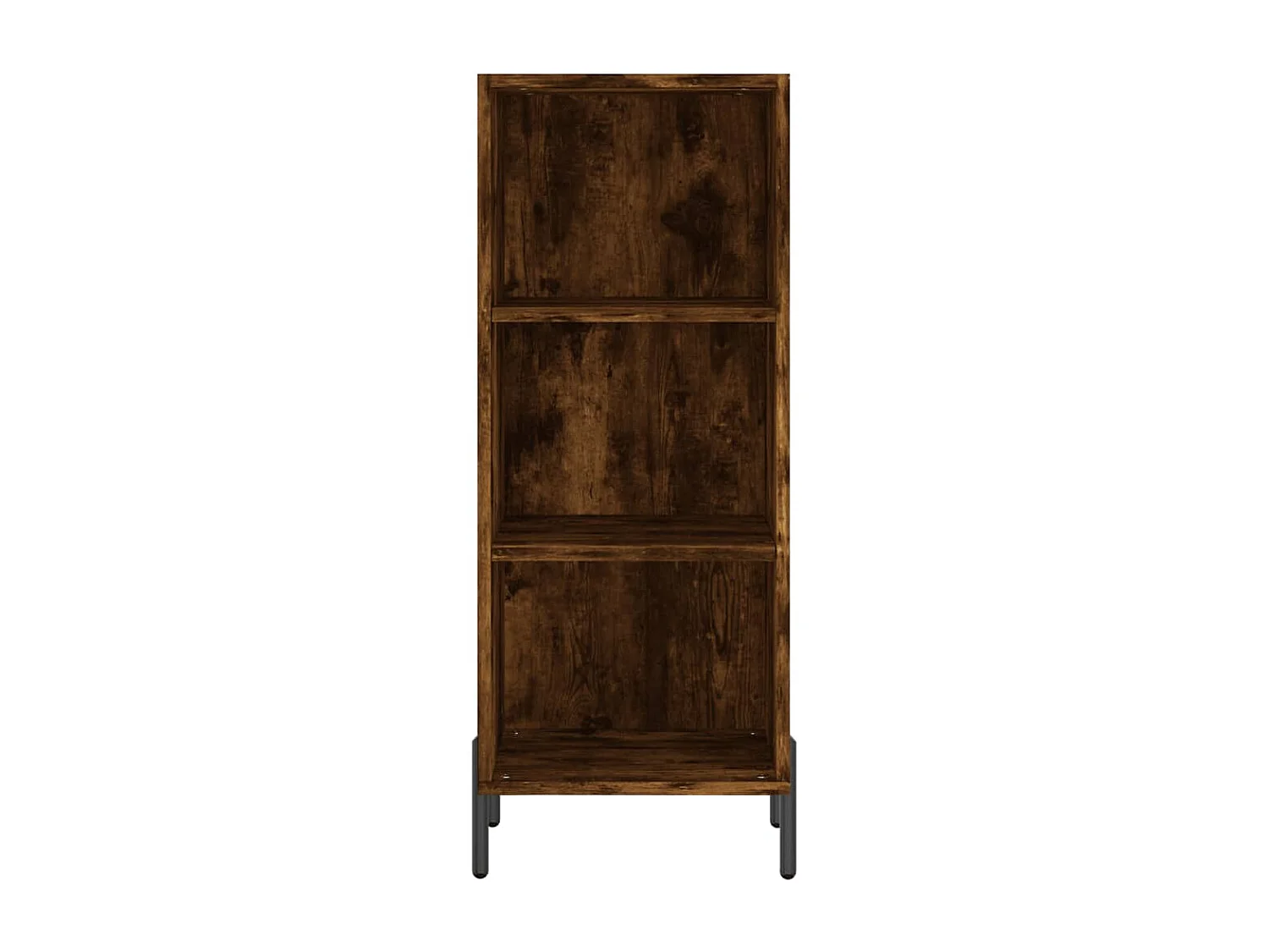 Buffet haut Chêne fumé 34,5x34x180 cm Bois d'ingénierie