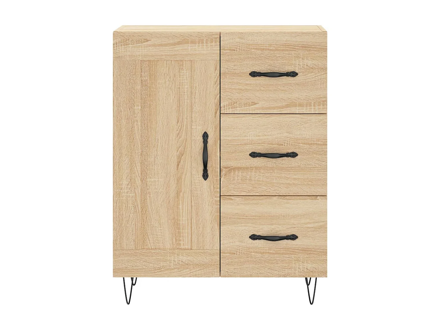Buffet chêne sonoma 69,5x34x90 cm bois d'ingénierie