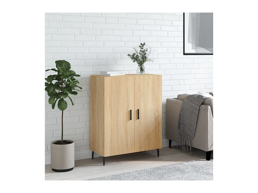Buffet chêne sonoma 69,5x34x90 cm bois d'ingénierie