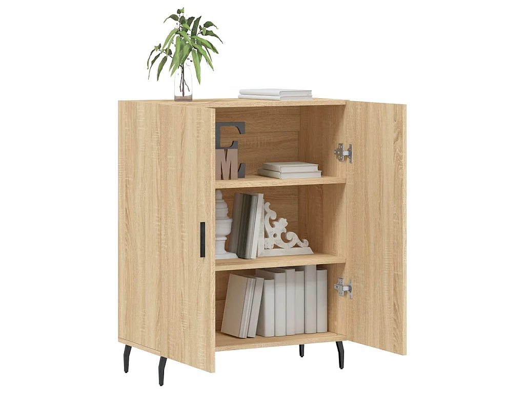 Buffet chêne sonoma 69,5x34x90 cm bois d'ingénierie