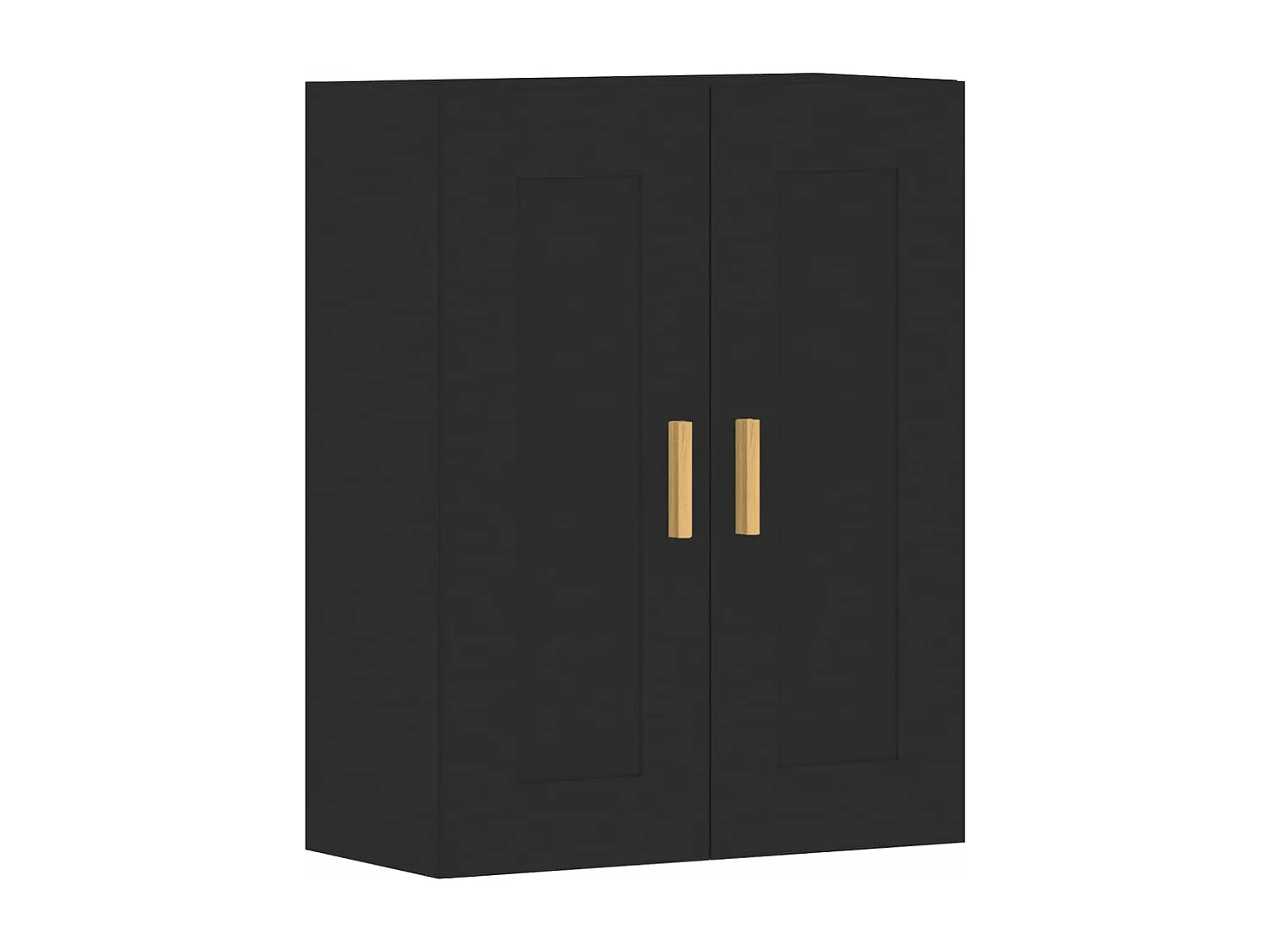 Wandschränke 2 Stk. Schwarz Holzwerkstoff