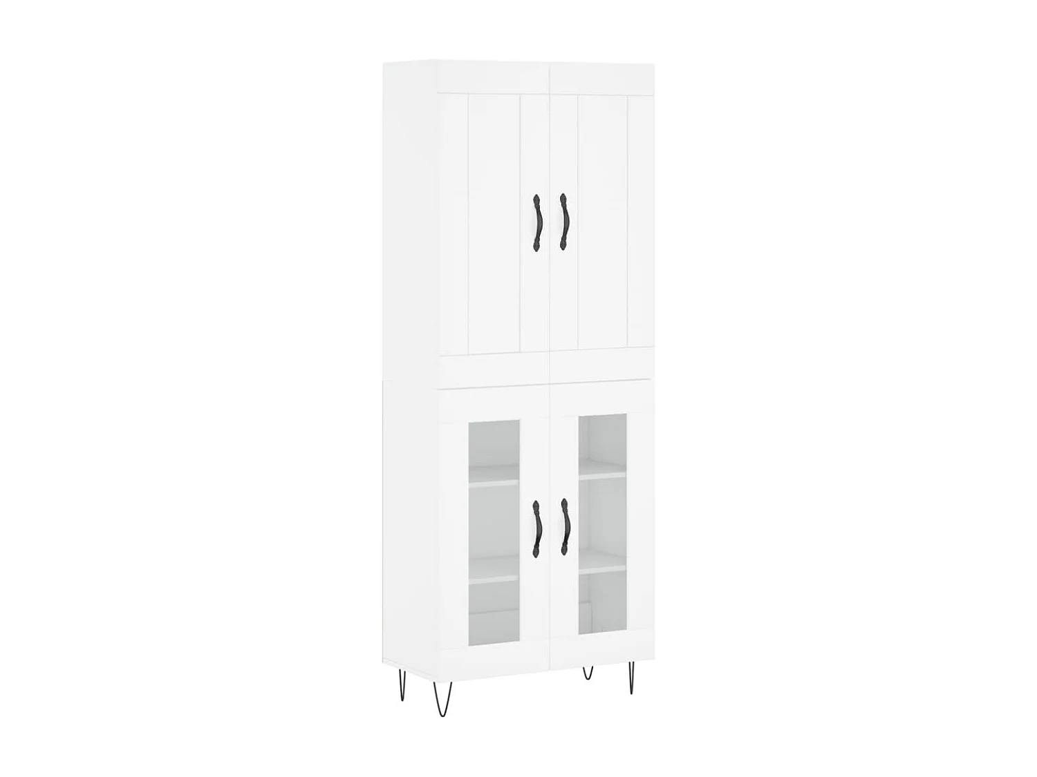 Highboard Weiß 69,5x34x180 cm Holzwerkstoff