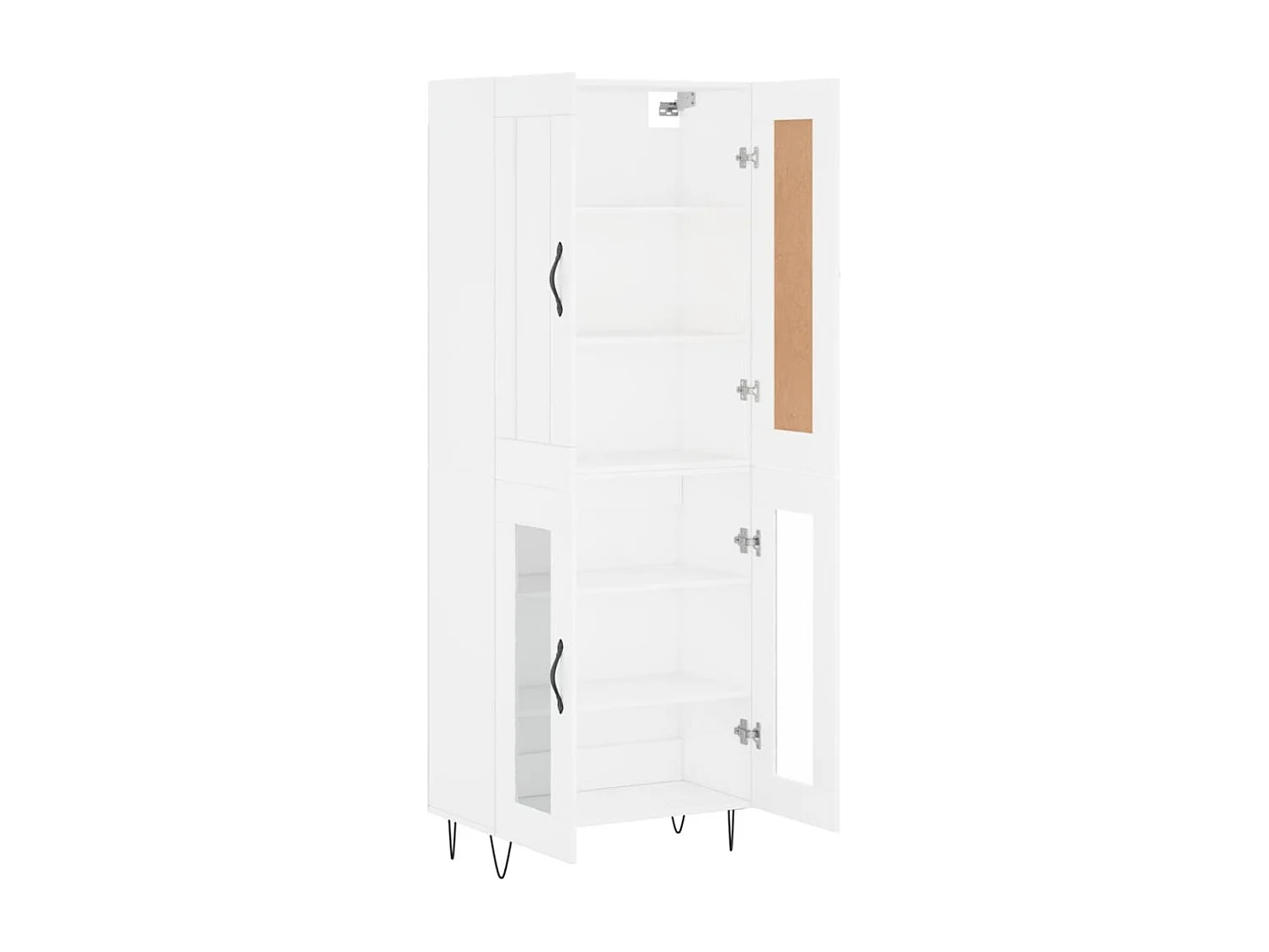 Highboard Weiß 69,5x34x180 cm Holzwerkstoff