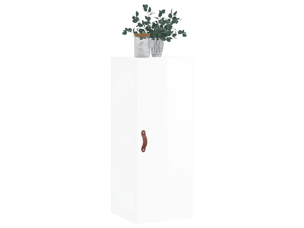 Bovenkast 34,5x34x90 cm hoogglans wit