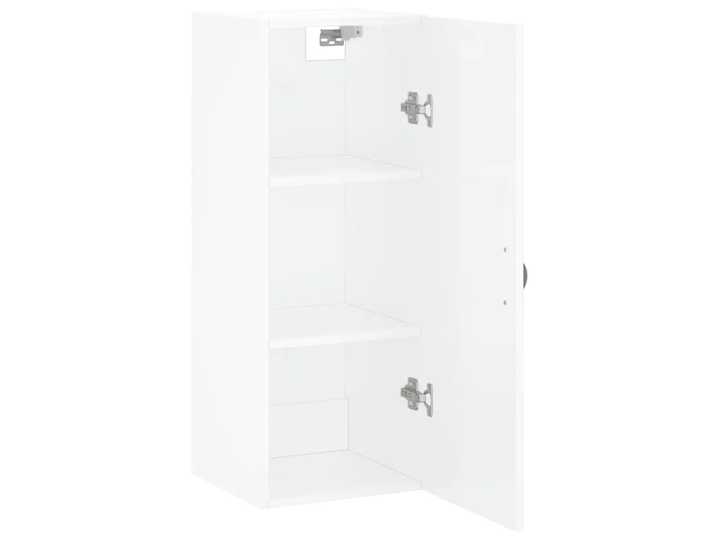 Bovenkast 34,5x34x90 cm hoogglans wit