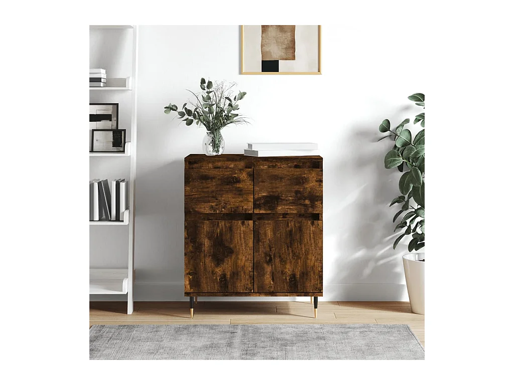 Buffet Chêne fumé 60x35x70 cm Bois d'ingénierie