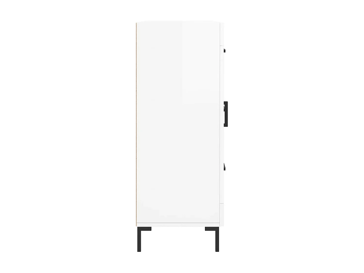 Sideboard Hochglanz-Weiß 69,5x34x90 cm Holzwerkstoff