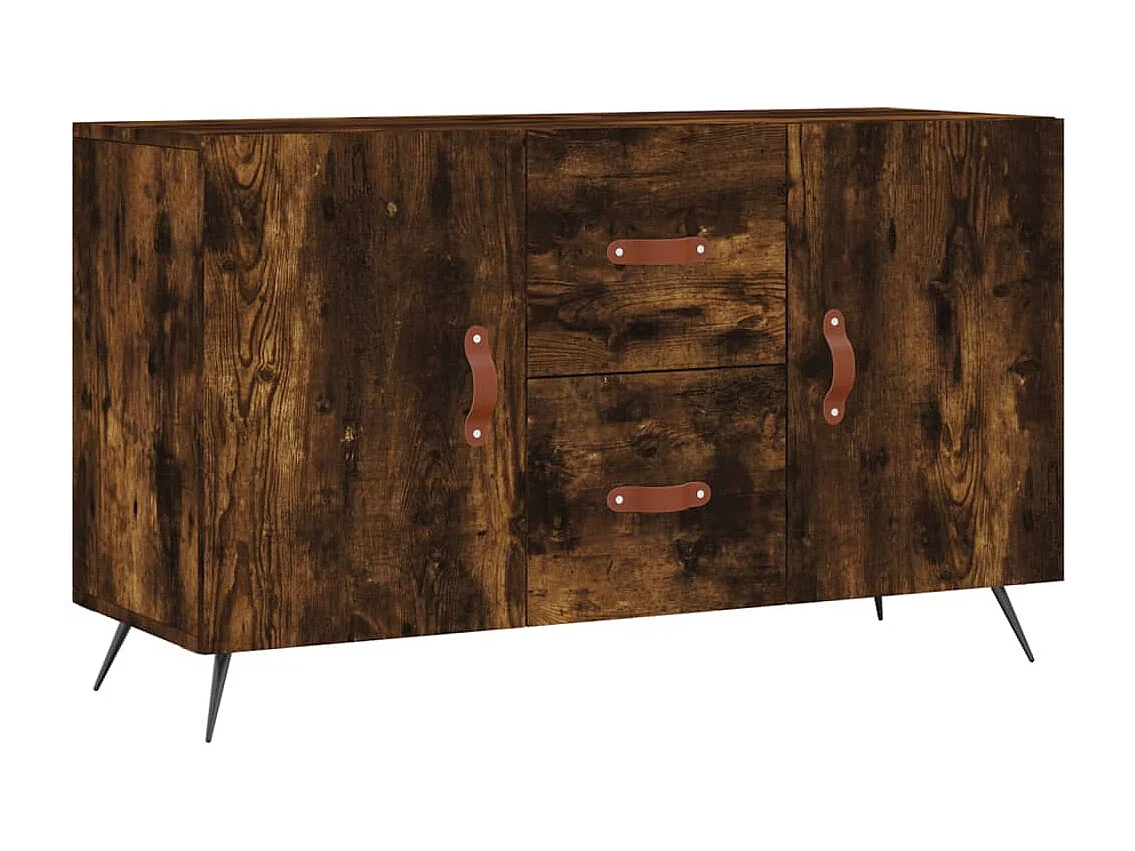 Buffet chêne fumé 100x36x60 cm bois d'ingénierie