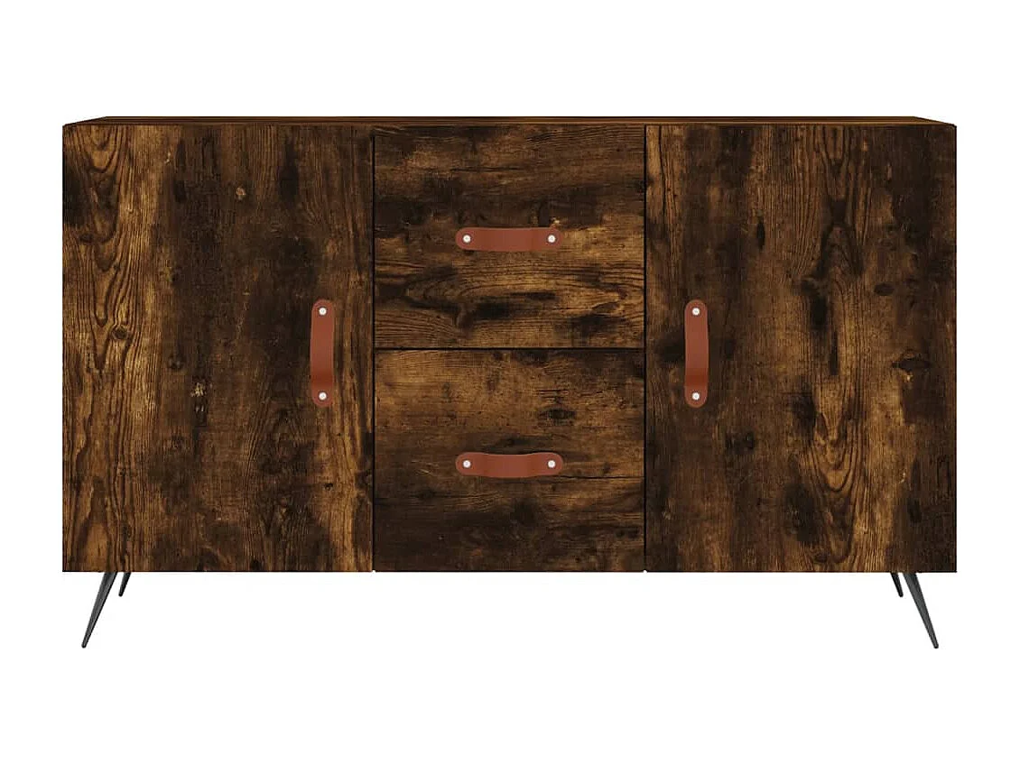 Buffet chêne fumé 100x36x60 cm bois d'ingénierie