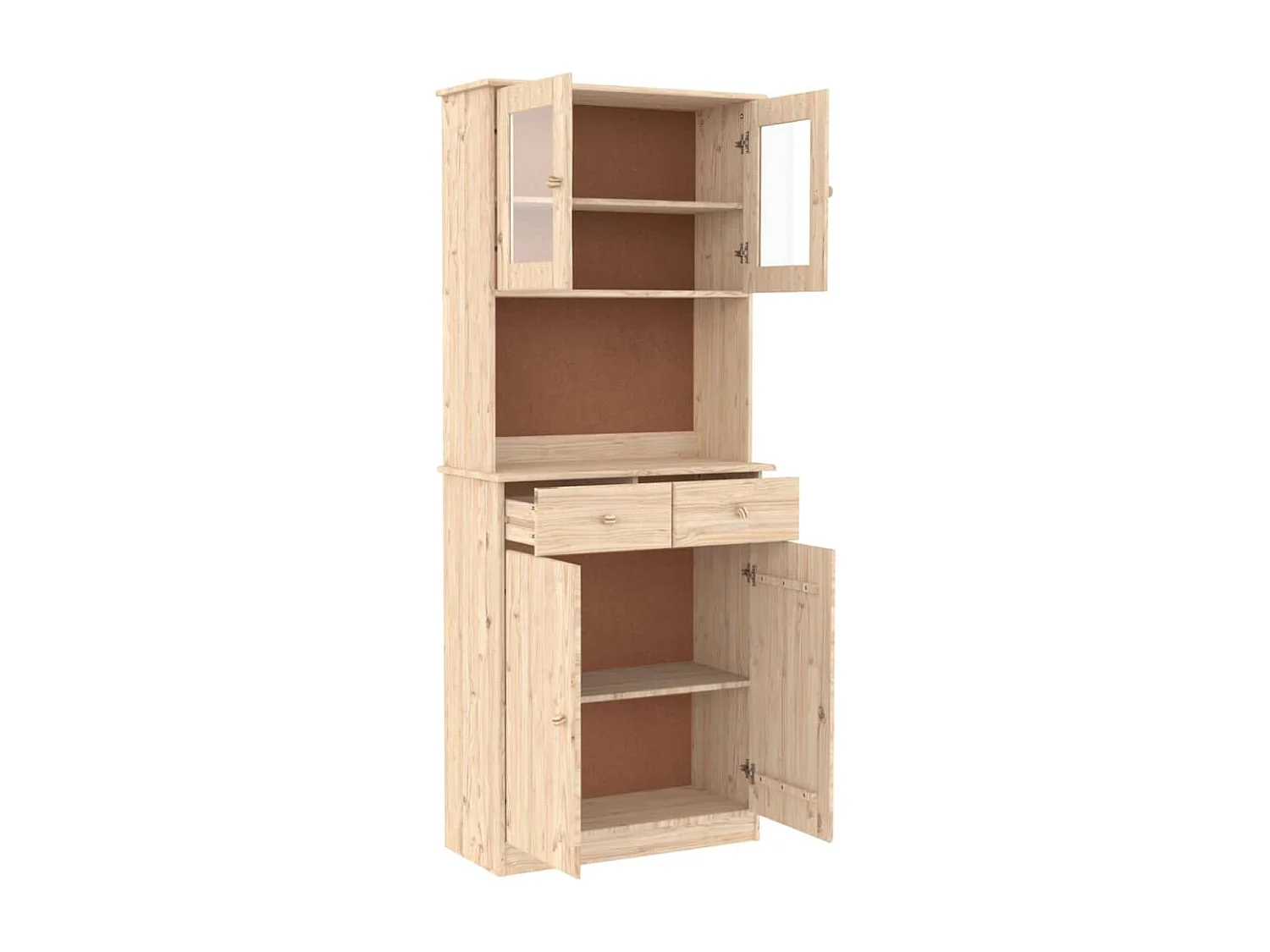 Credenza ALTA 77x35x188 cm in Legno Massello di Pino