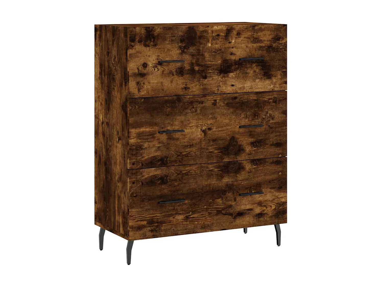 Buffet haut Chêne fumé 69,5x34x180 cm Bois d'ingénierie