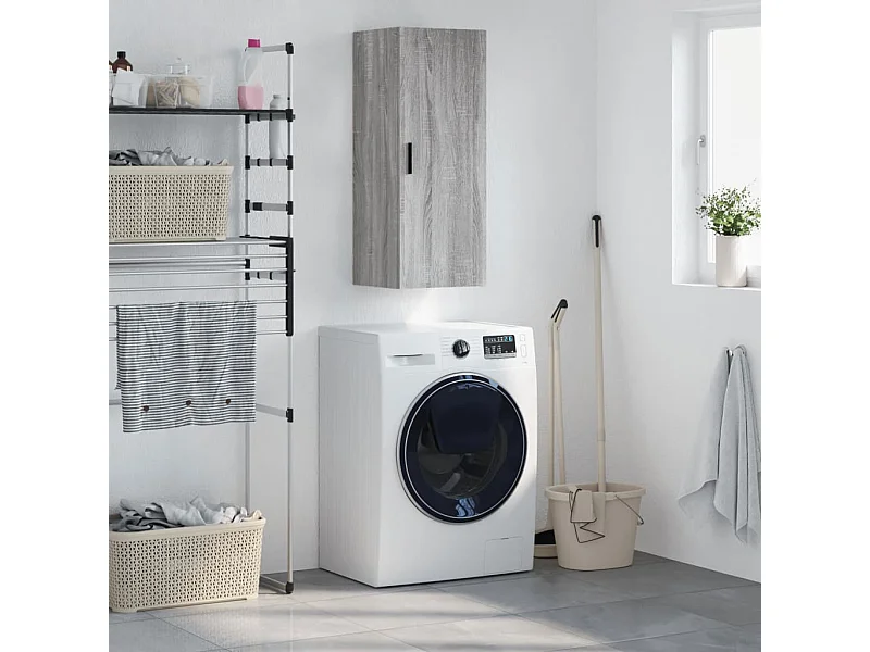 Armoire murale sonoma gris 34,5x34x90 cm