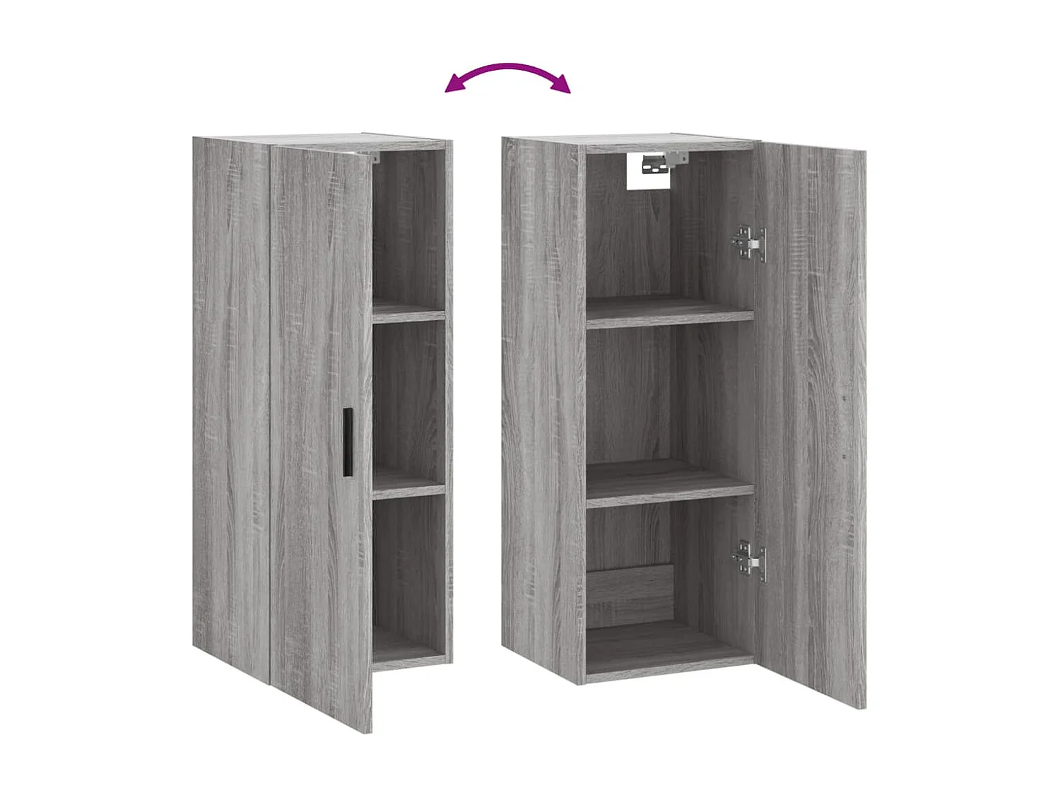 Armoire murale sonoma gris 34,5x34x90 cm