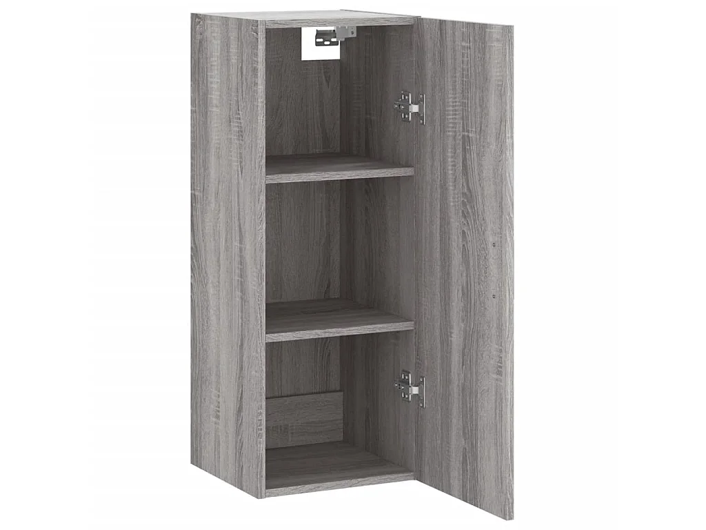 Bovenkast 34,5x34x90 cm grijs sonoma eikenkleurig