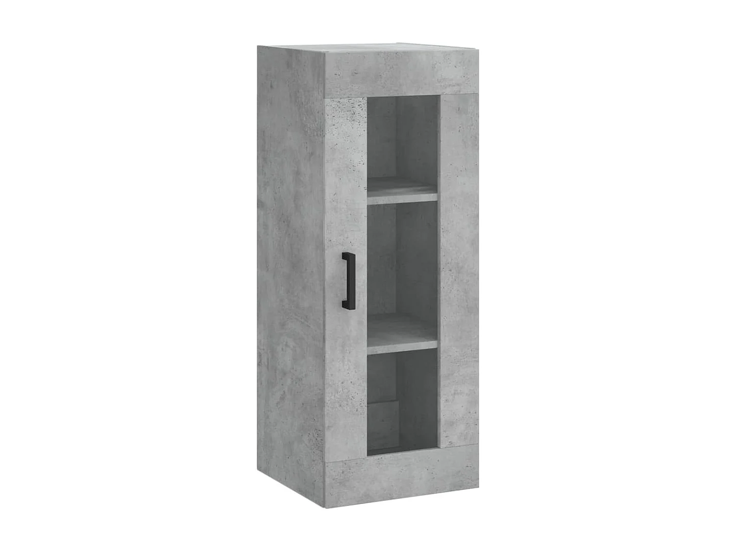 Buffet haut Gris béton 34,5x34x180 cm Bois d'ingénierie