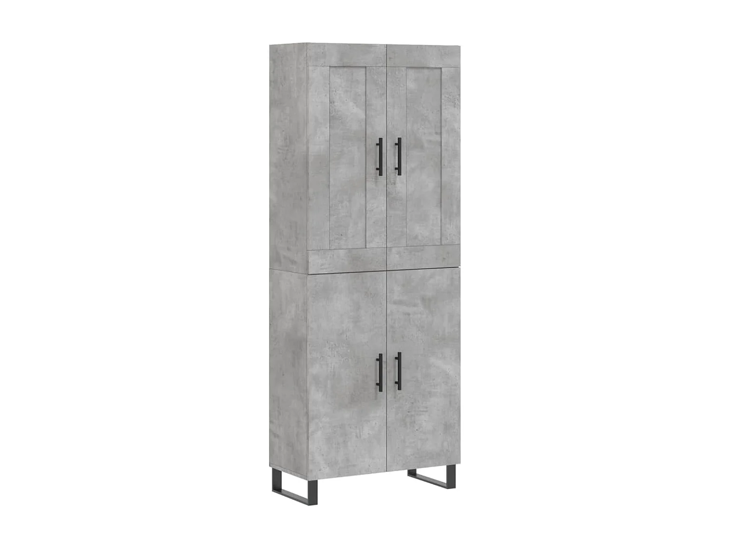 Buffet haut Gris béton 69,5x34x180 cm Bois d'ingénierie