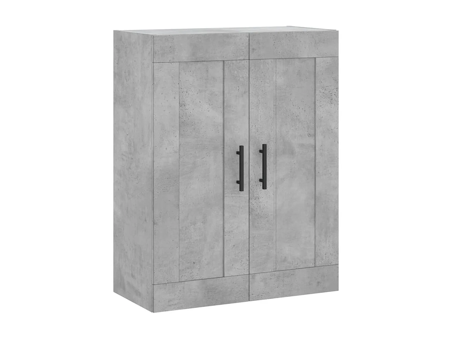 Buffet haut Gris béton 69,5x34x180 cm Bois d'ingénierie