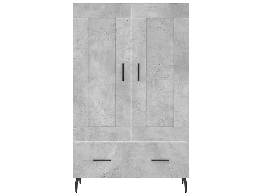 Buffet haut gris béton 69,5x31x115 cm bois d'ingénierie