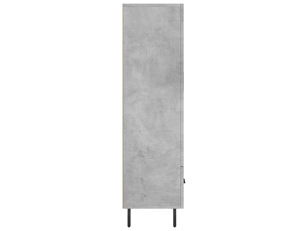 Buffet haut gris béton 69,5x31x115 cm bois d'ingénierie