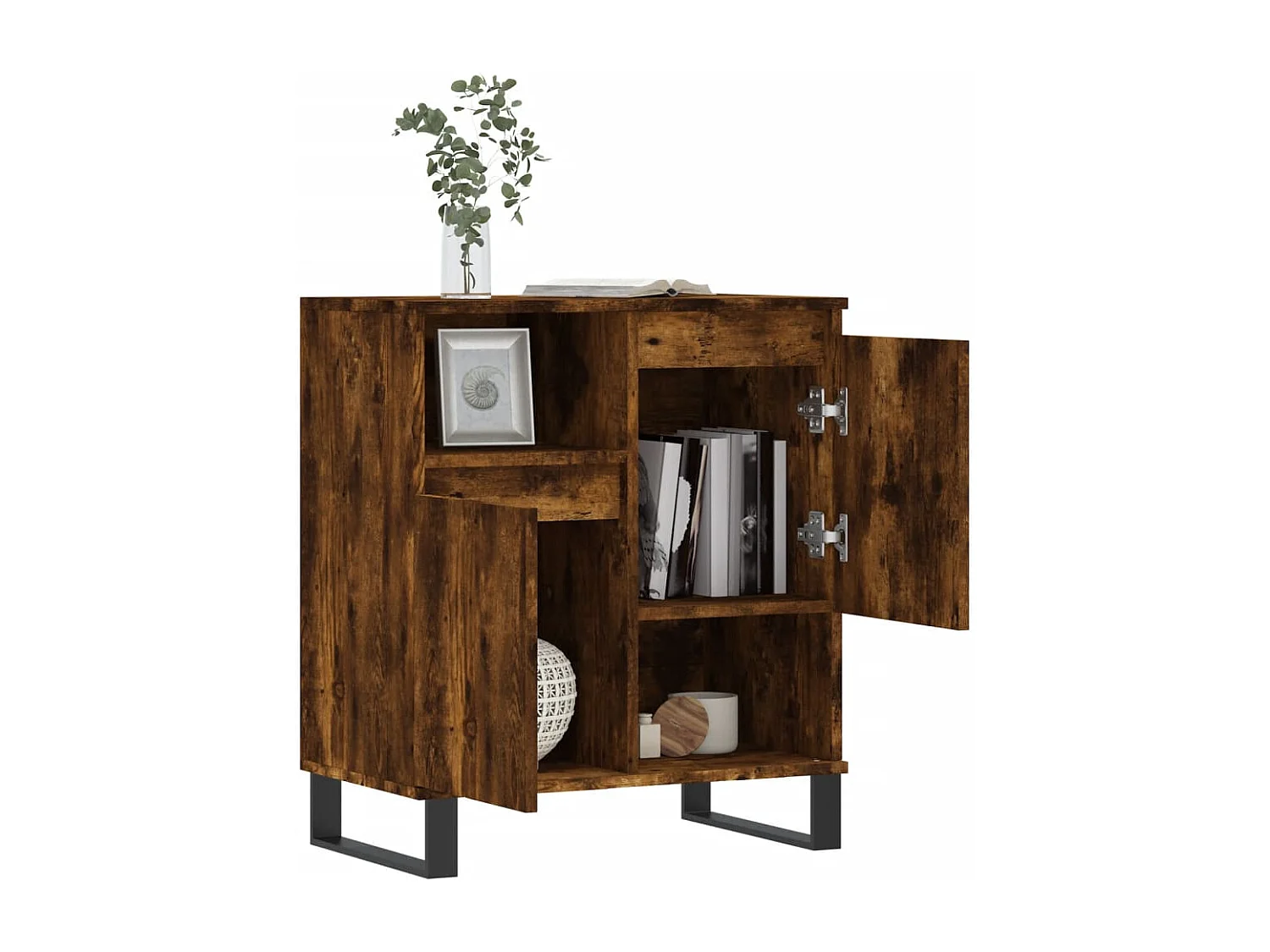 Aparador 60x35x70 cm derivados de madeira carvalho fumado