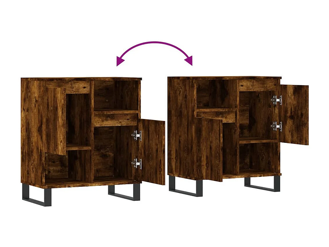 Aparador 60x35x70 cm derivados de madeira carvalho fumado