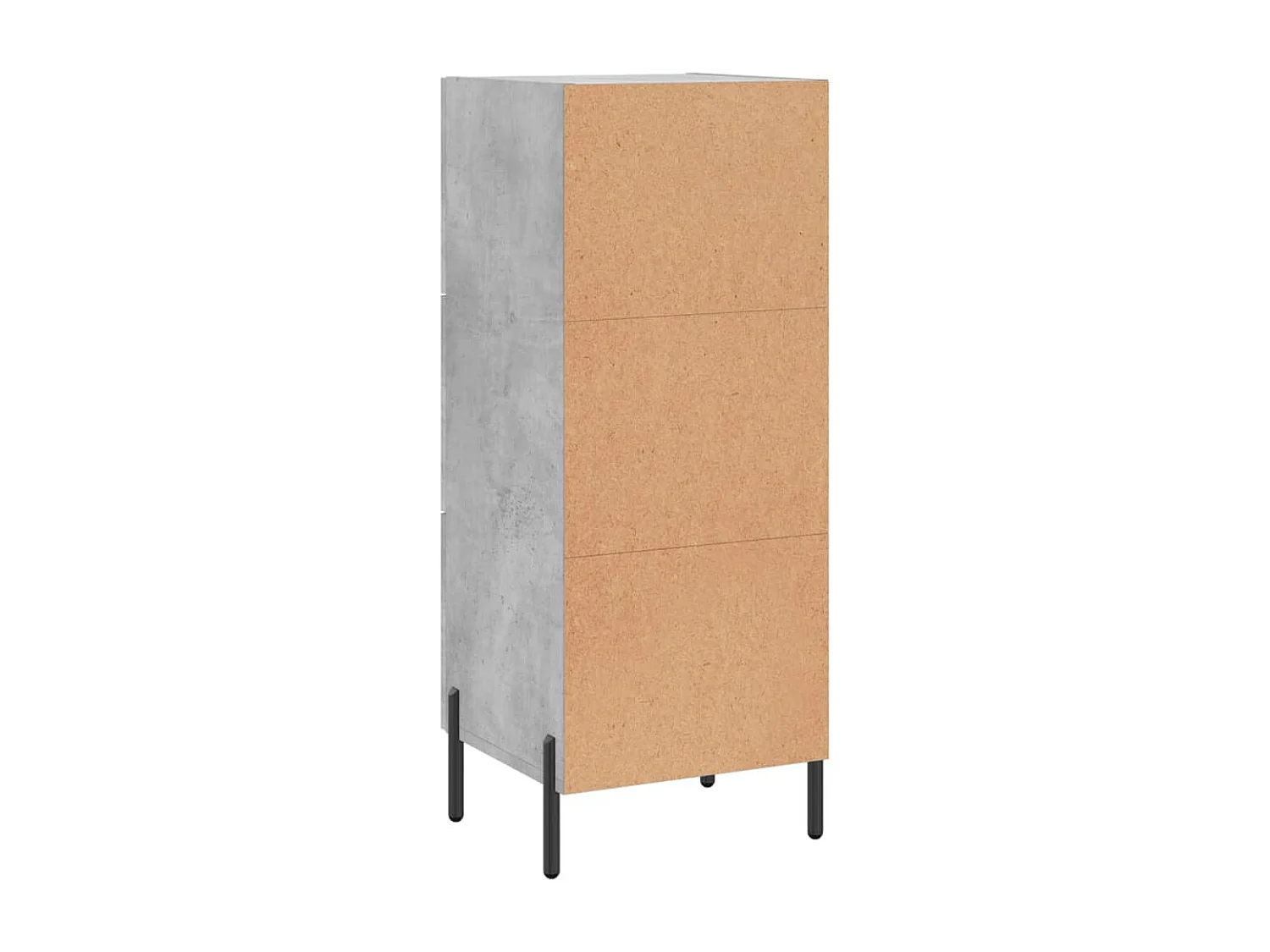 Buffet Gris béton 34,5x34x90 cm Bois d'ingénierie