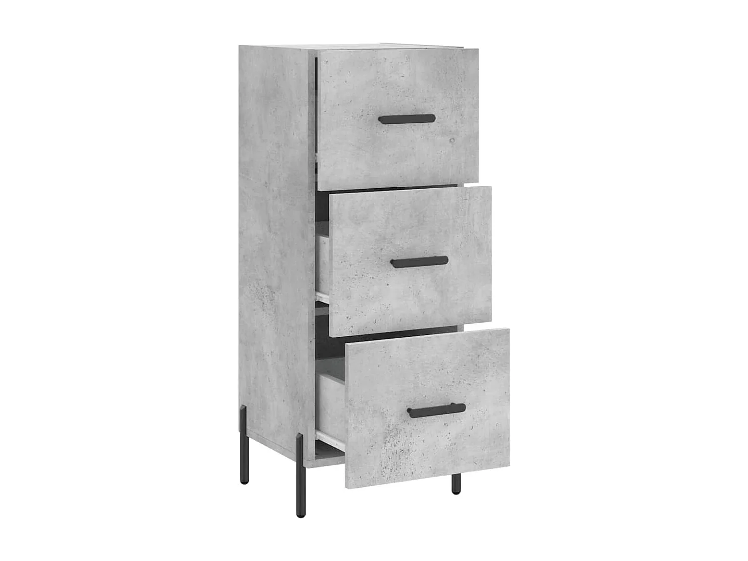 Buffet Gris béton 34,5x34x90 cm Bois d'ingénierie