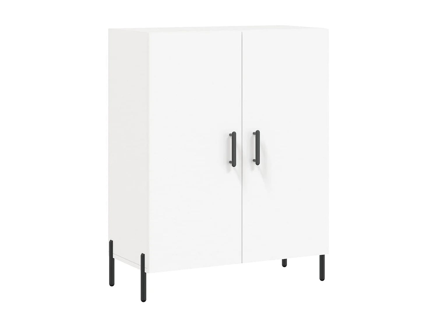 Hoge kast 69,5x34x180 cm bewerkt hout wit