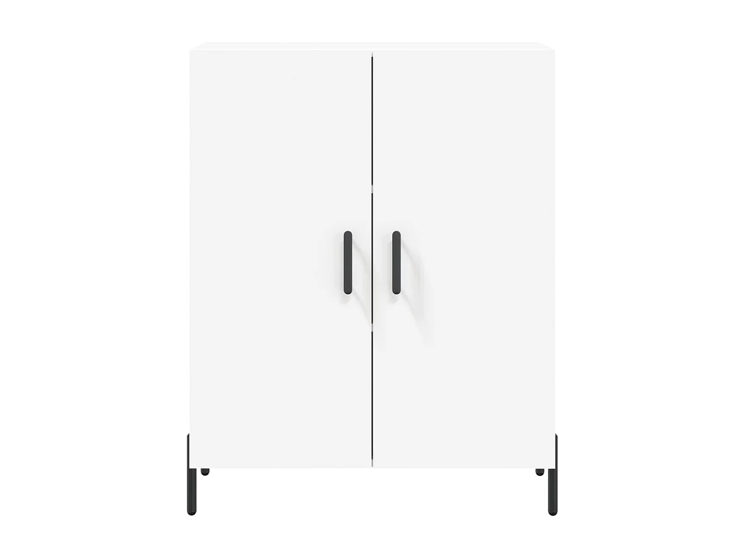 Hoge kast 69,5x34x180 cm bewerkt hout wit