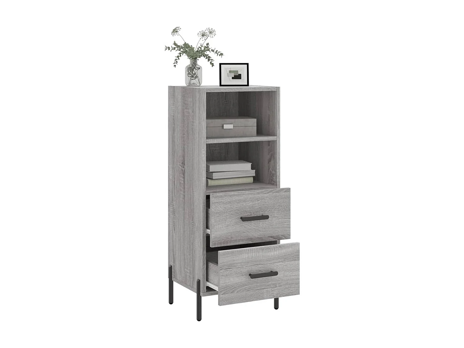 Buffet Sonoma gris 34,5x34x90 cm Bois d'ingénierie