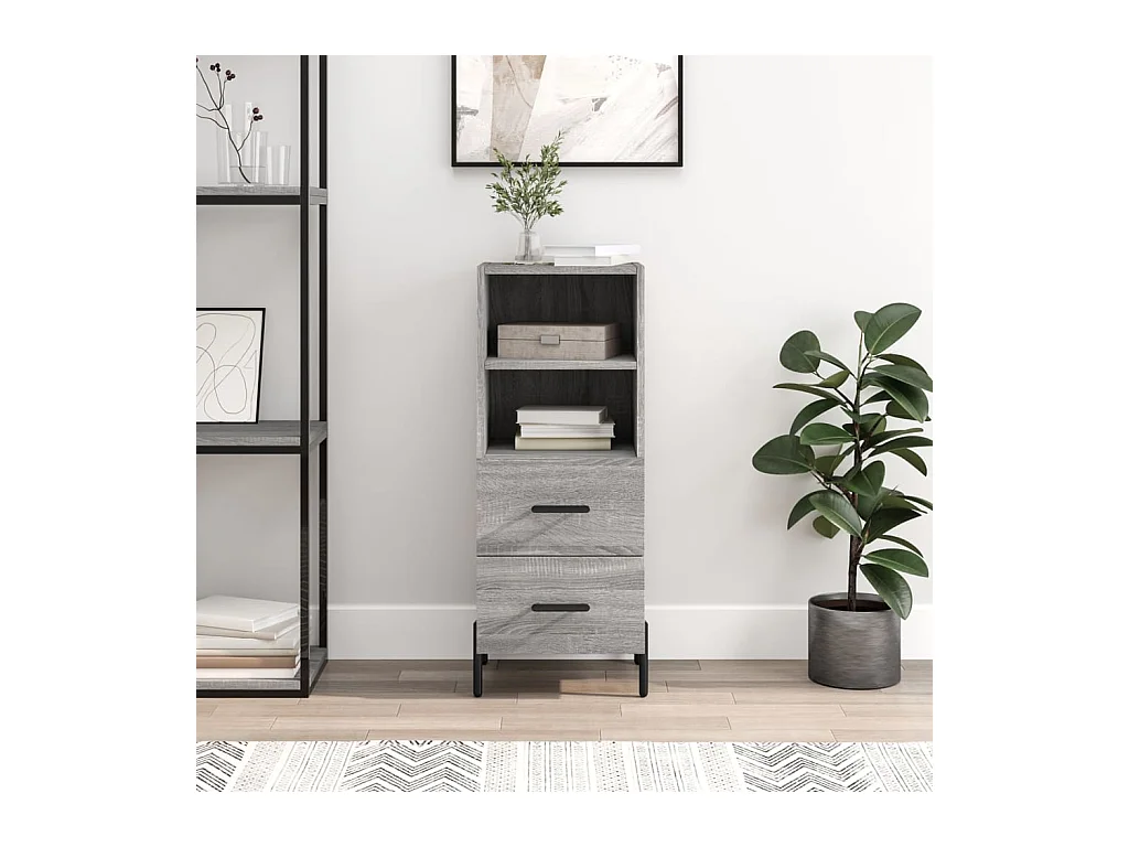 Buffet Sonoma gris 34,5x34x90 cm Bois d'ingénierie