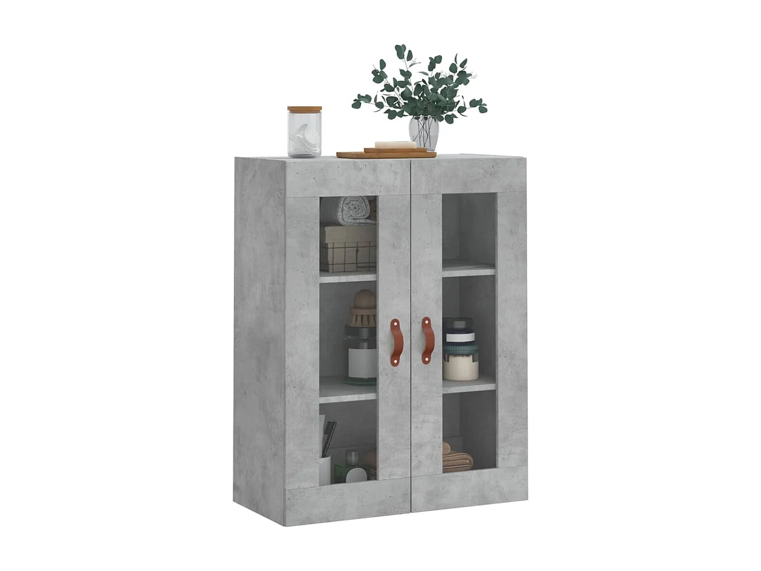 Armoire murale gris béton 69,5x34x90 cm