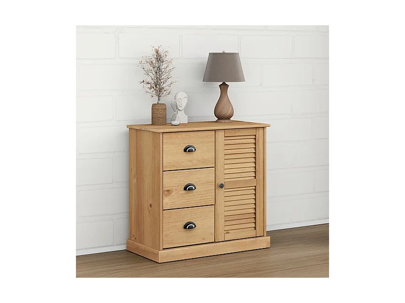 Dressoir met lades VIGO 78x40x75 cm massief grenenhout