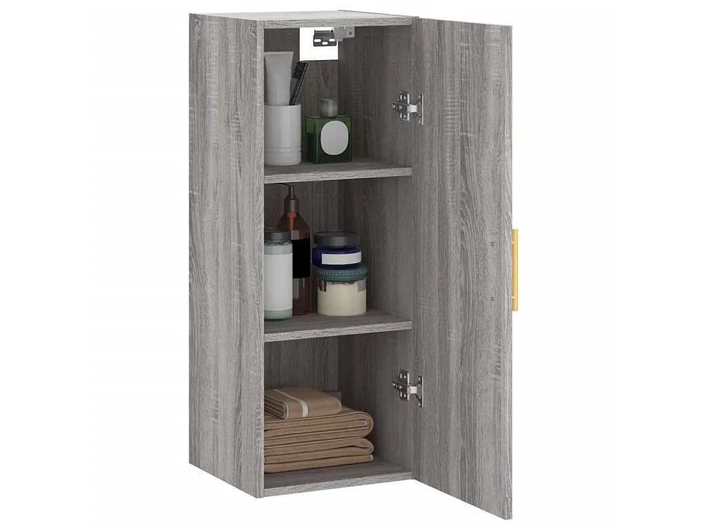 Mobile a Parete Grigio Sonoma 34,5x34x90 cm