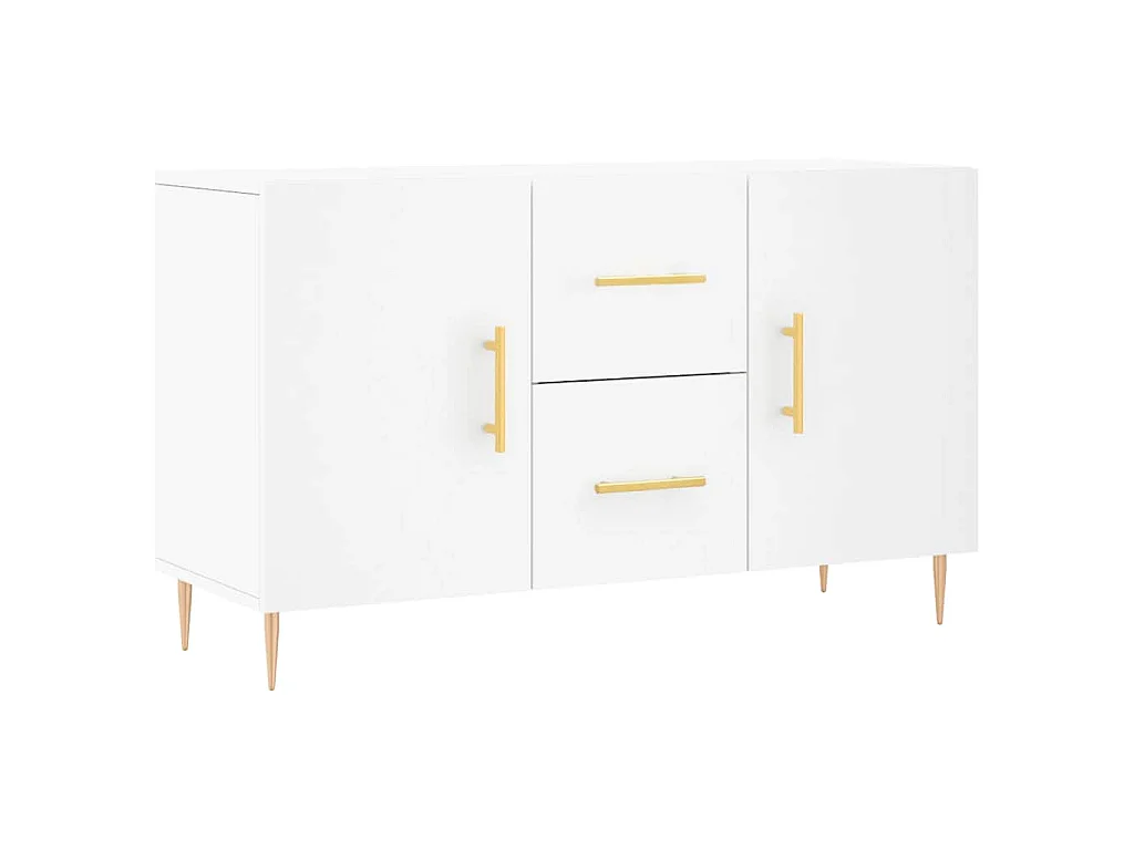 Buffet blanc 100x36x60 cm bois d'ingénierie