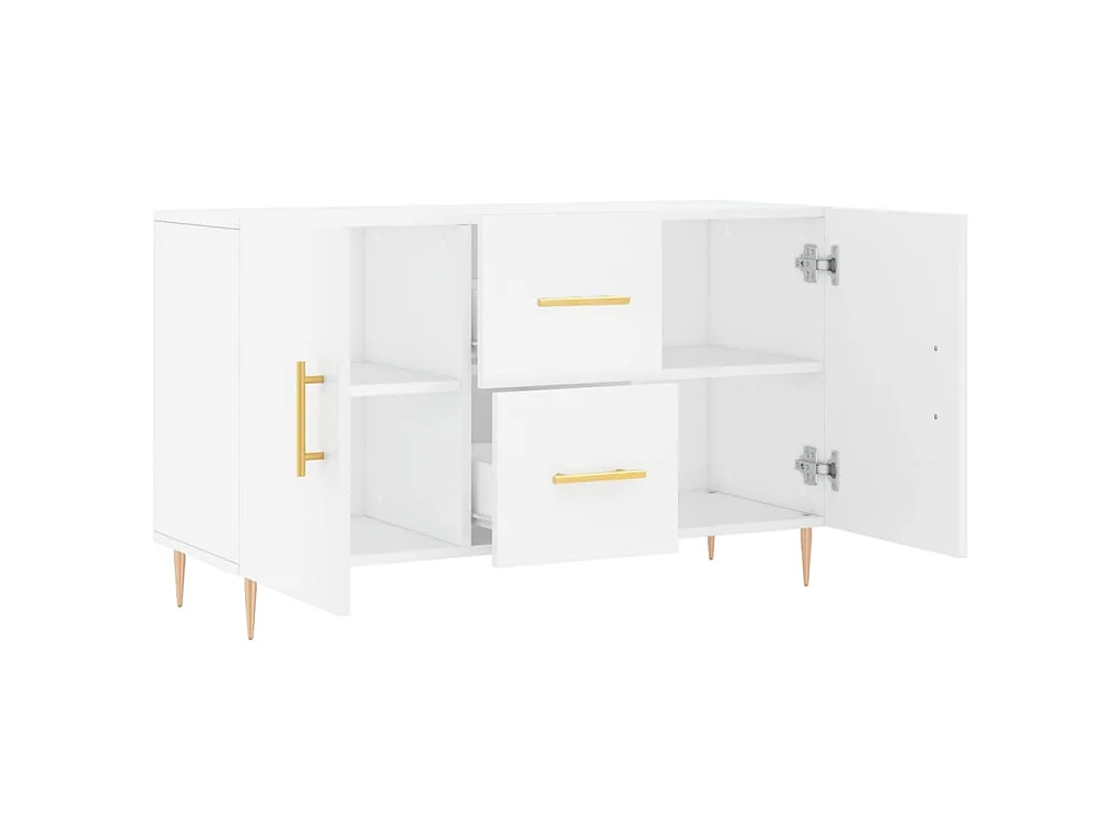 Buffet blanc 100x36x60 cm bois d'ingénierie