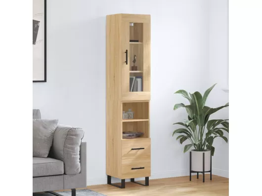 Kauf Unique Highboard Sonoma-Eiche 34,5x34x180 cm Holzwerkstoff