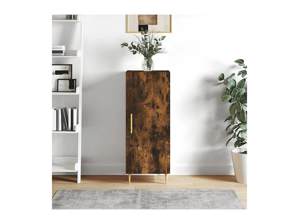 Buffet Chêne fumé 34,5x34x90 cm Bois d'ingénierie
