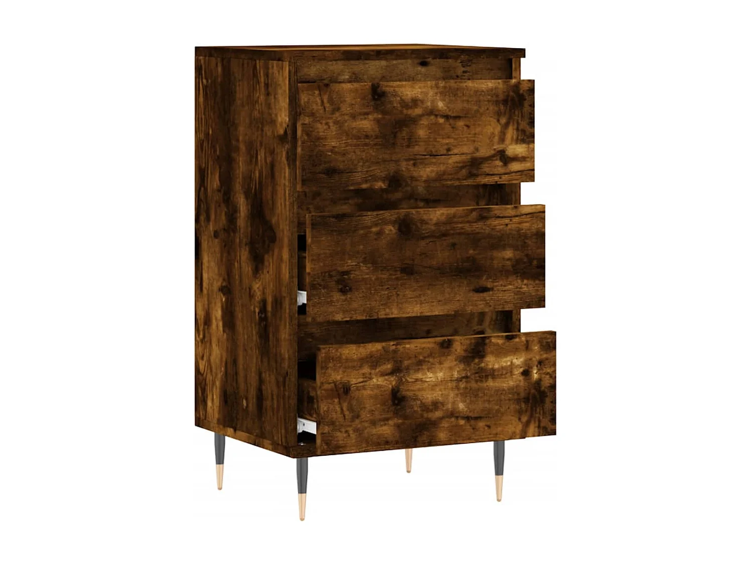 Buffet chêne fumé 40x35x70 cm bois d'ingénierie