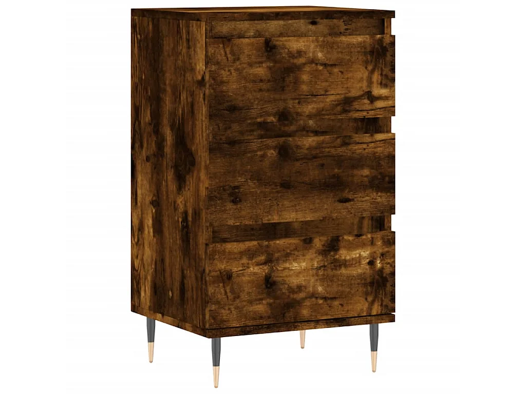 Buffet chêne fumé 40x35x70 cm bois d'ingénierie