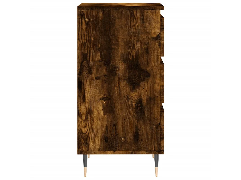Buffet chêne fumé 40x35x70 cm bois d'ingénierie