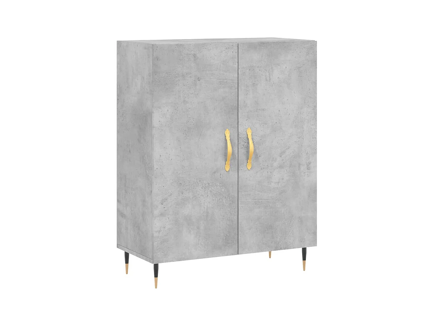 Highboard Betongrau 69,5x34x180 cm Holzwerkstoff