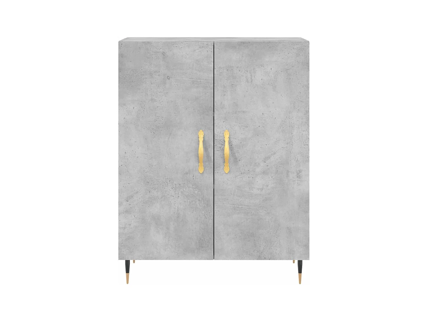 Highboard Betongrau 69,5x34x180 cm Holzwerkstoff