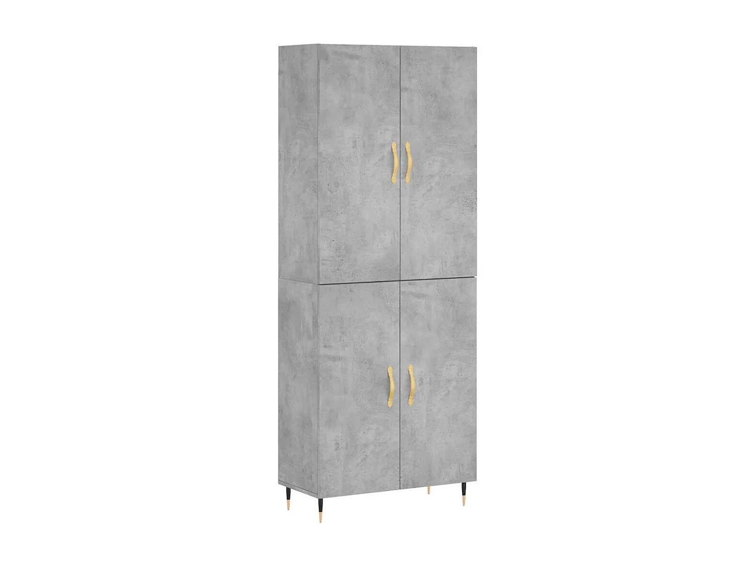 Hoge kast 69,5x34x180 cm bewerkt hout betongrijs