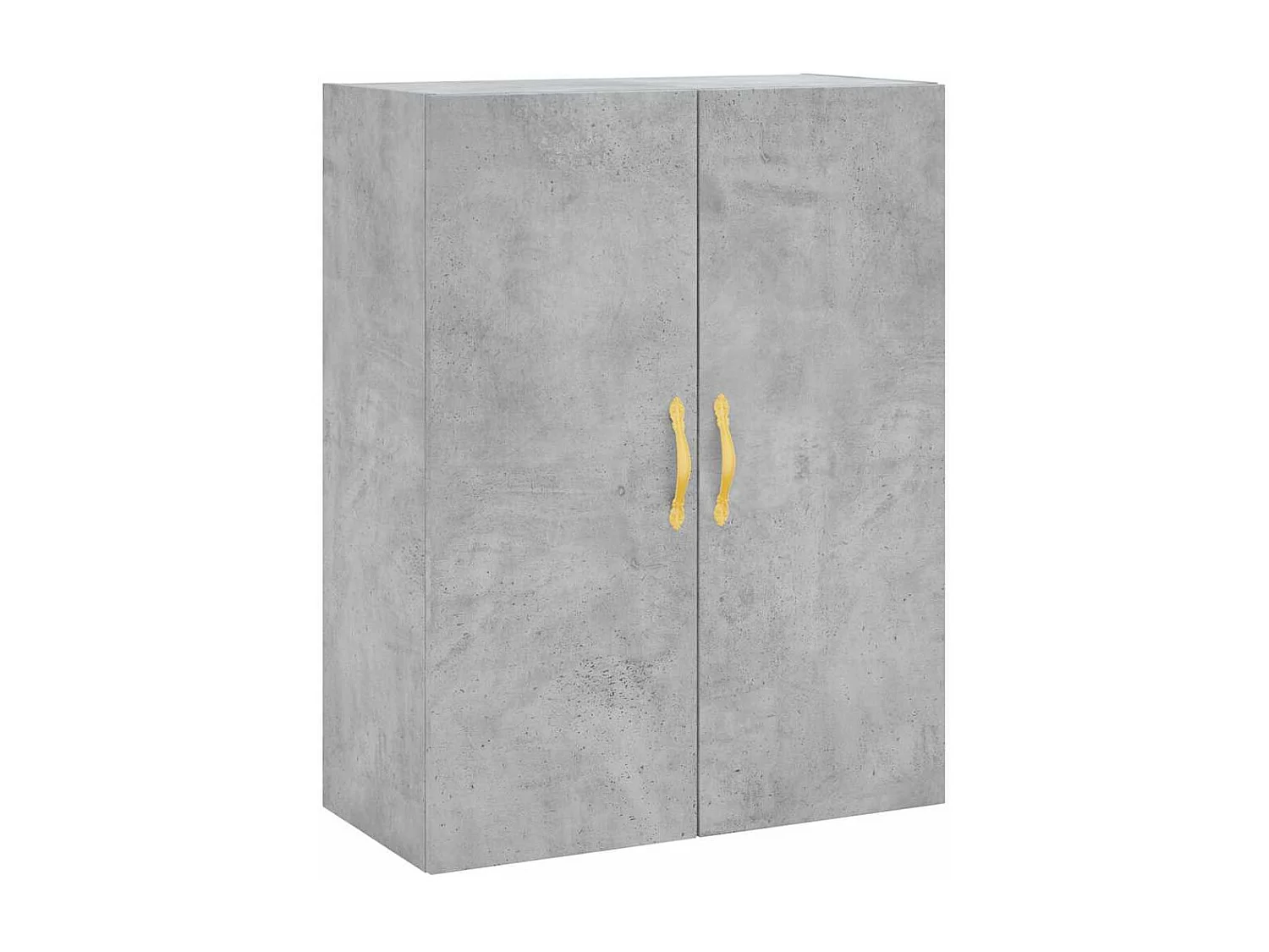 Hoge kast 69,5x34x180 cm bewerkt hout betongrijs