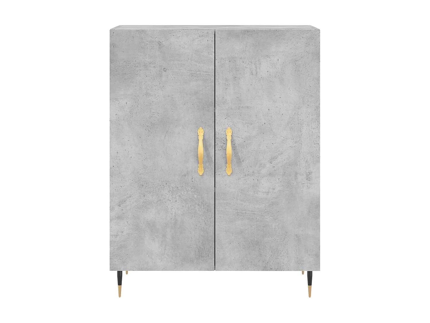 Hoge kast 69,5x34x180 cm bewerkt hout betongrijs
