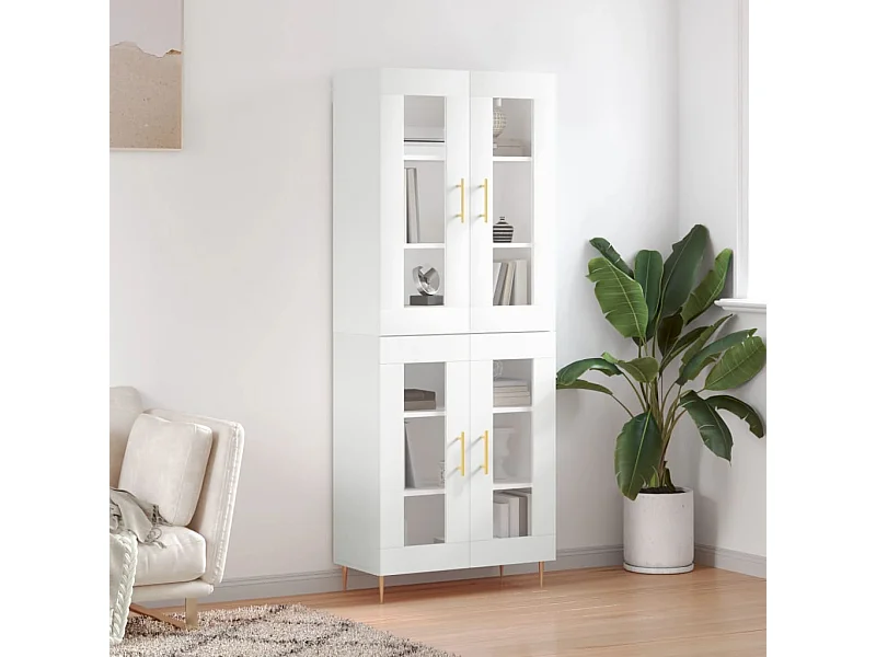 Armário alto 69,5x34x180 cm derivados de madeira branco